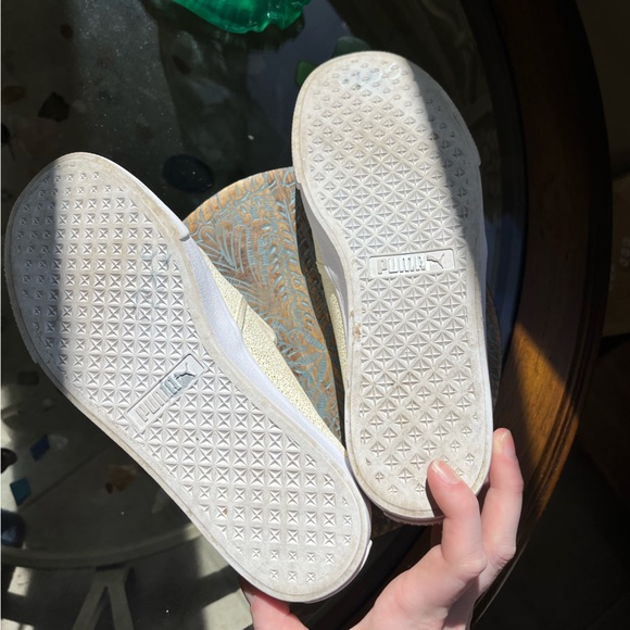 ⚜️PUMA⚜️- Gold/Cream Speckled Slip-on Sneakers-size-8.5 - Picture 8 of 8